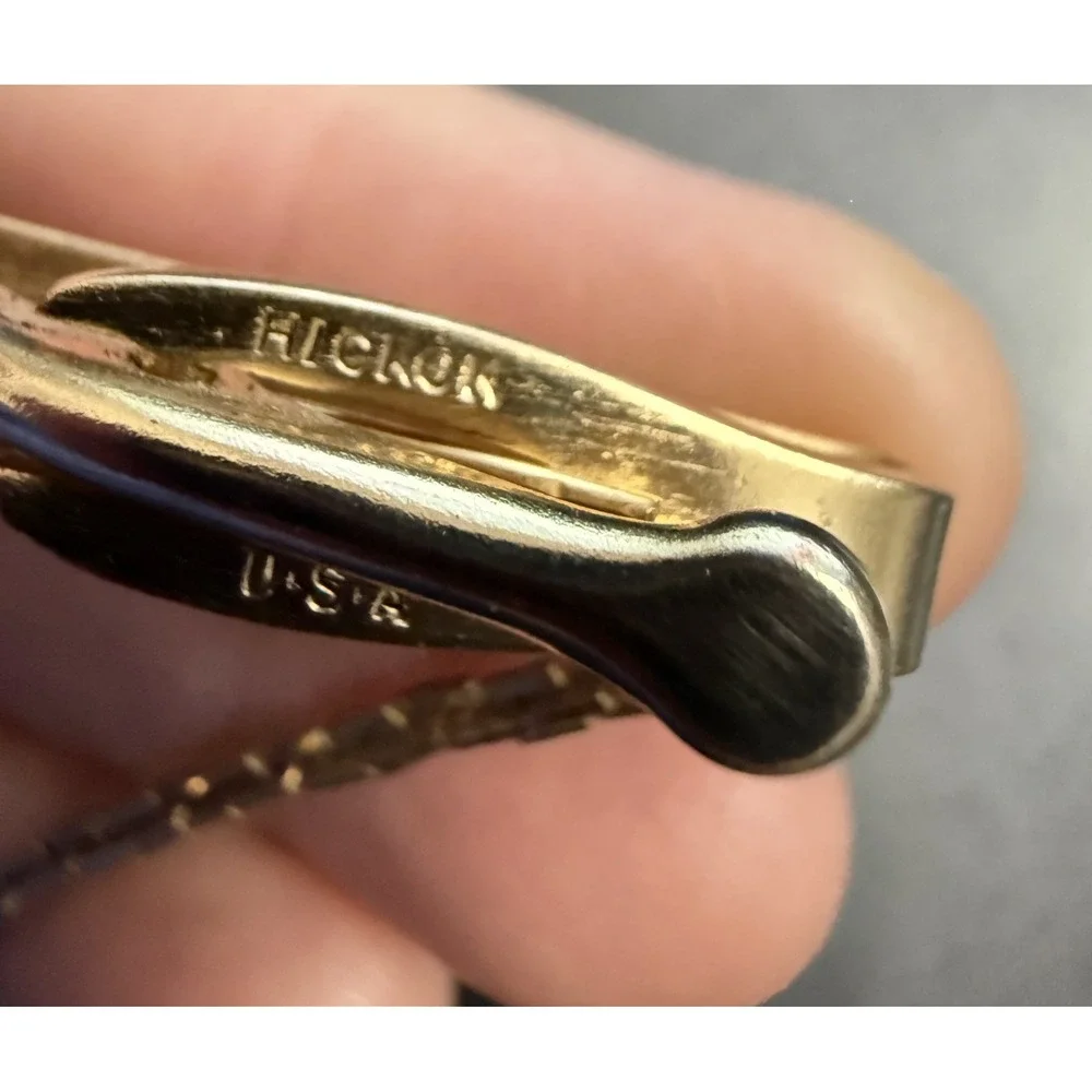 Lot Of 5 Vintage Tie Bars Tie Tack Men's Hickok, Simmon, Sterling Silver Signed